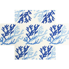 Needlepoint To Go Blue - Blue Coral Brick Cover Needlepoint Canvas