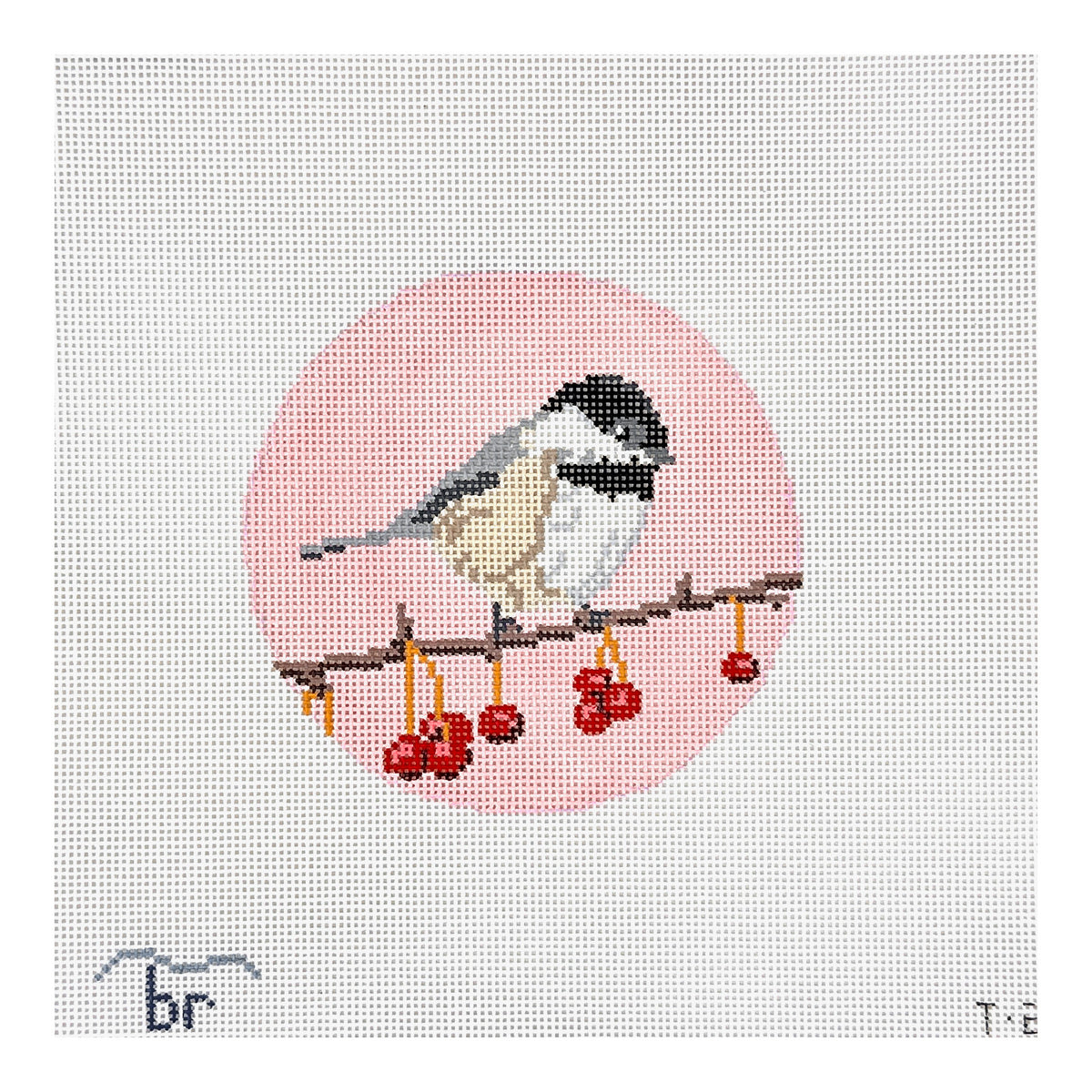 Blue Ridge Stitchery Chickadee Needlepoint Canvas