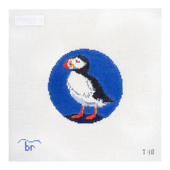 Blue Ridge Stitchery Puffin Needlepoint Canvas