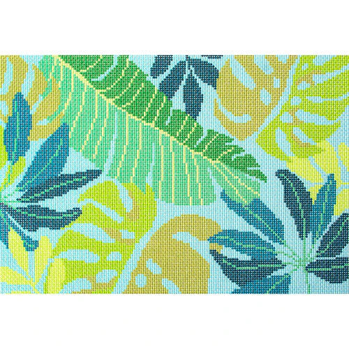 Needlepoint To Go Blue Tropical Needlepoint Canvas