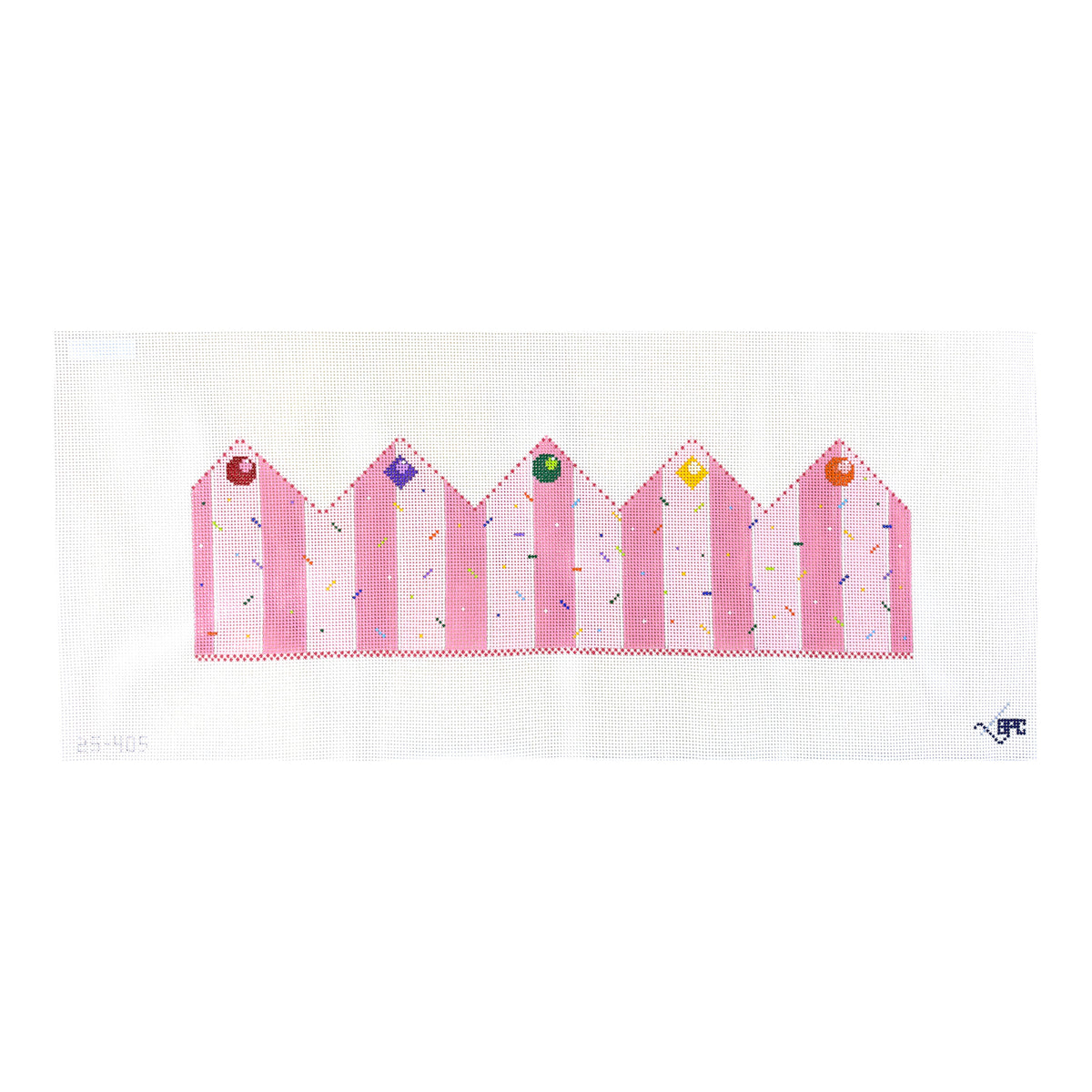 Blueberry Point Birthday Crown Needlepoint Canvas