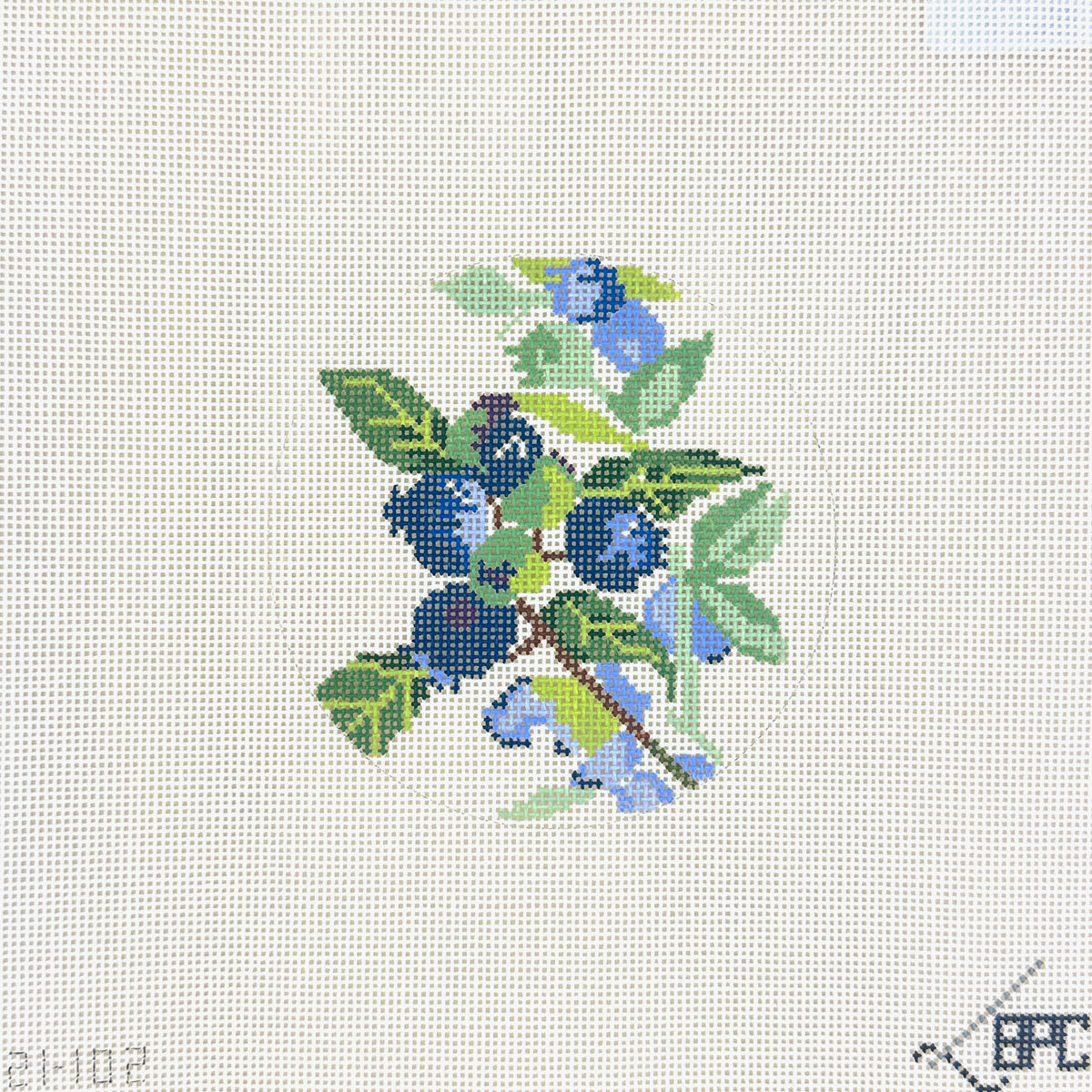 Blueberry Point Blueberry Round Needlepoint Canvas