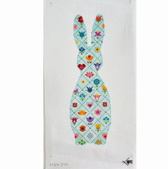 Blueberry Point Bunny Grid Needlepoint Canvas