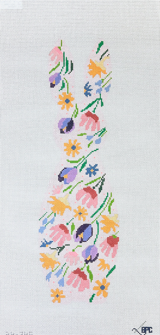 Blueberry Point Bunny Tulips and Jonquils Needlepoint Canvas