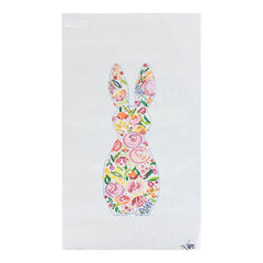 Blueberry Point Floral Bunny Needlepoint Canvas - Medium