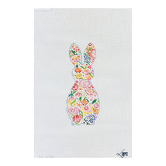 Blueberry Point Floral Bunny Needlepoint Canvas - Mini