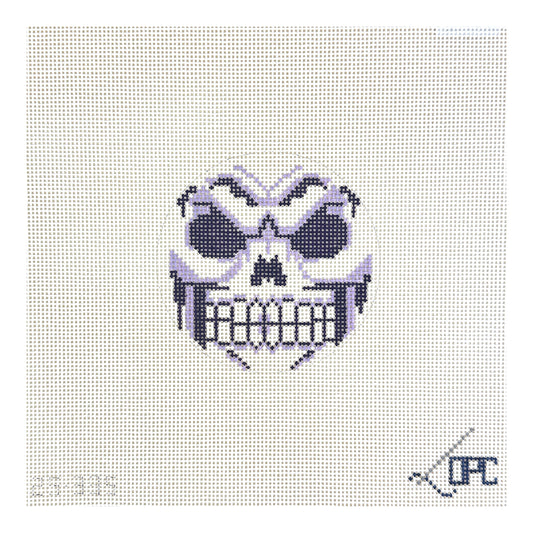 Blueberry Point Halloween Skull Needlepoint Canvas
