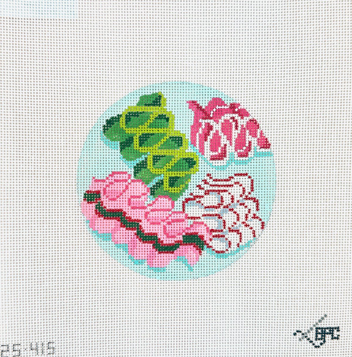 Blueberry Point Holiday Ribbon Candy Needlepoint Canvas