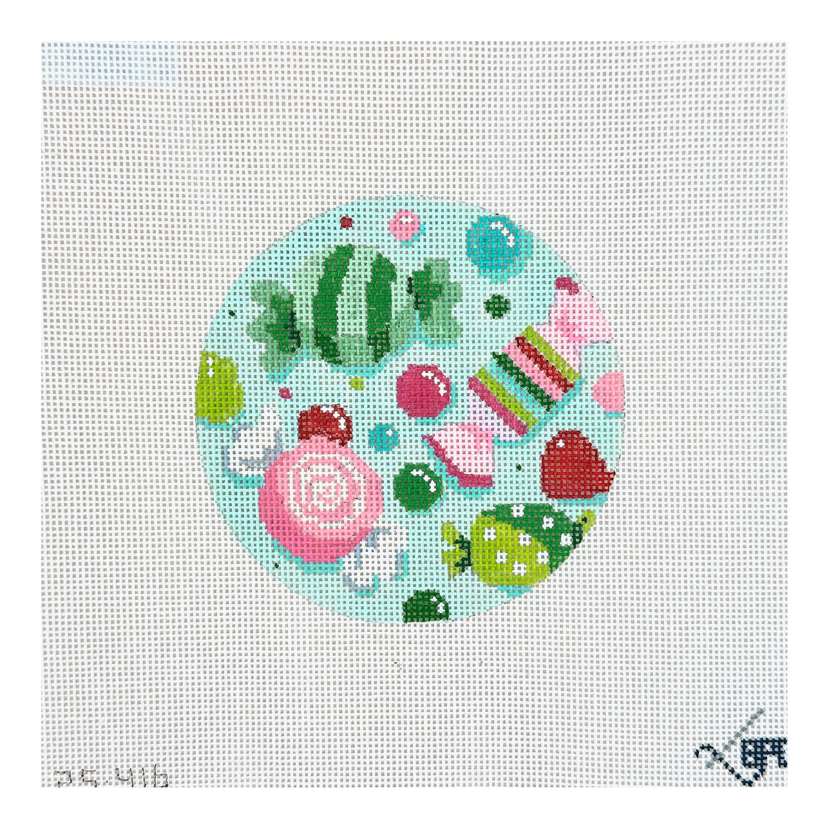 Blueberry Point Holiday Taffy Needlepoint Canvas