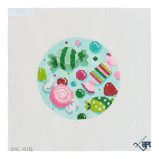 Blueberry Point Holiday Taffy Needlepoint Canvas