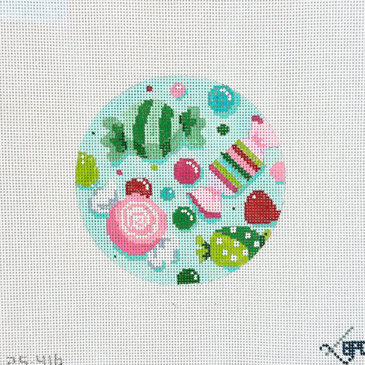 Blueberry Point Holiday Taffy Needlepoint Canvas