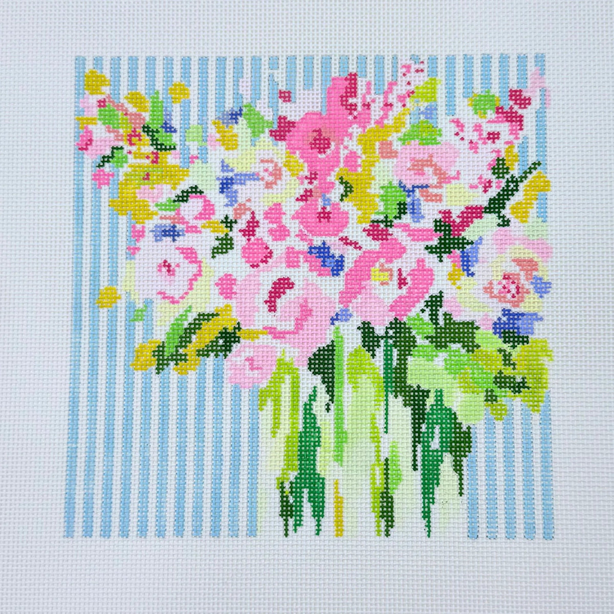 Blueberry Point Spring Flowers Needlepoint Canvas