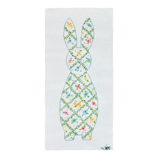 Blueberry Point Trellis Bunny Needlepoint Canvas