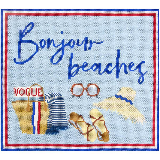Needlepoint To Go Bonjour Beaches Needlepoint Canvas