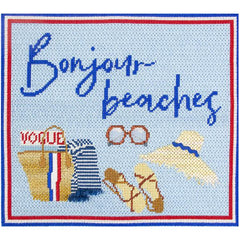 Needlepoint To Go Bonjour Beaches Needlepoint Canvas