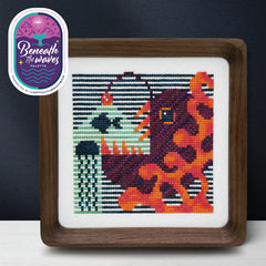 Boomerang Stitches Glow Below Cross Stitch Pattern