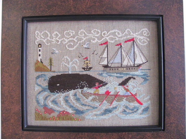 By The Bay Needleart New England Whaling Waters Cross Stitch Pattern
