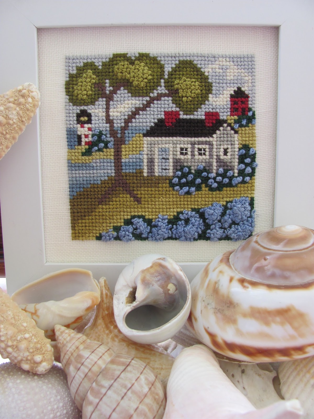 By The Bay Needleart Seaside Blue Cross Stitch Pattern