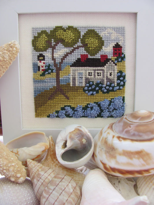 By The Bay Needleart Seaside Blue Cross Stitch Pattern