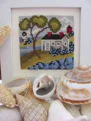 By The Bay Needleart Seaside Blue Cross Stitch Pattern
