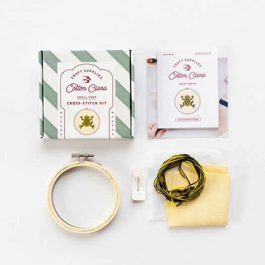 Cotton Clara Frog Cross Stitch Kit