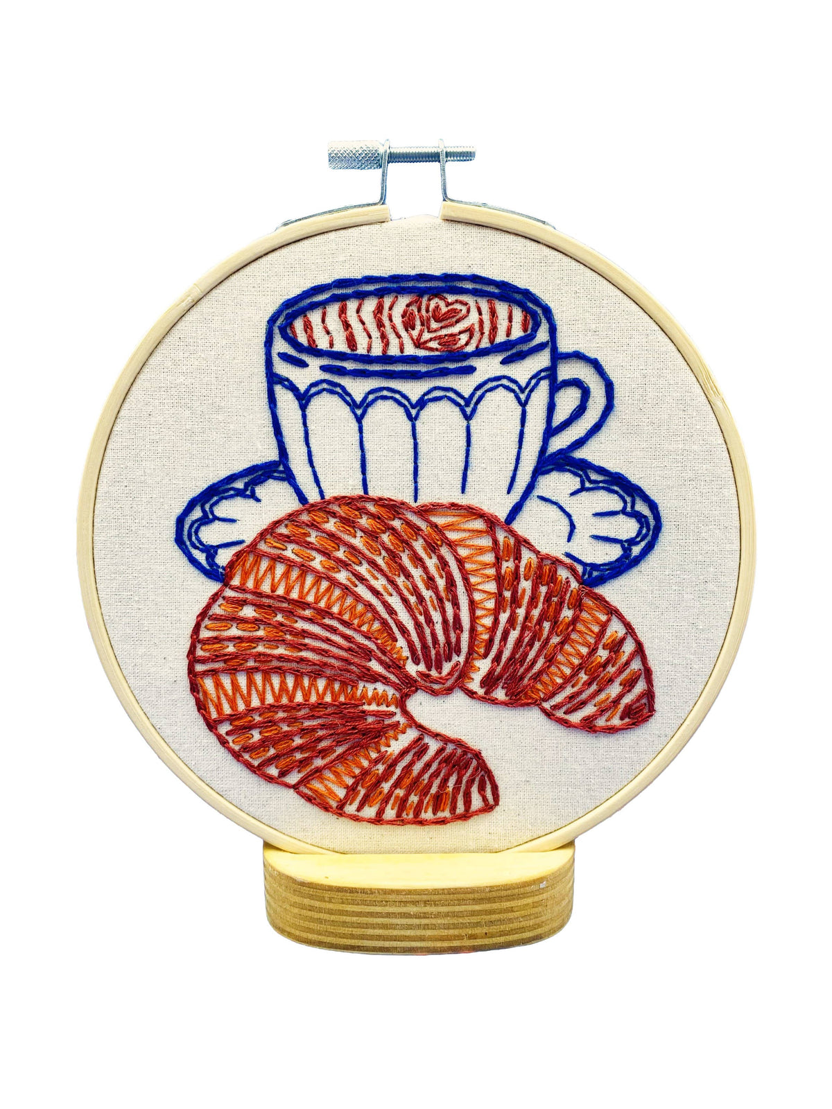 Hook Line and Tinker Croissant Embroidery Kit