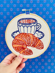 Hook Line and Tinker Croissant Embroidery Kit