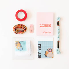 Cotton Clara Craft Kits & Supplies - Butterfly Needlepoint Kit - Beginner Craft Kit
