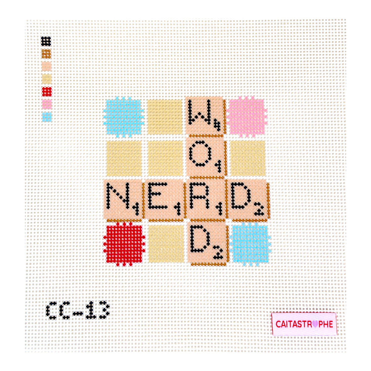 Caitastrophe Co. Word Nerd Needlepoint Canvas