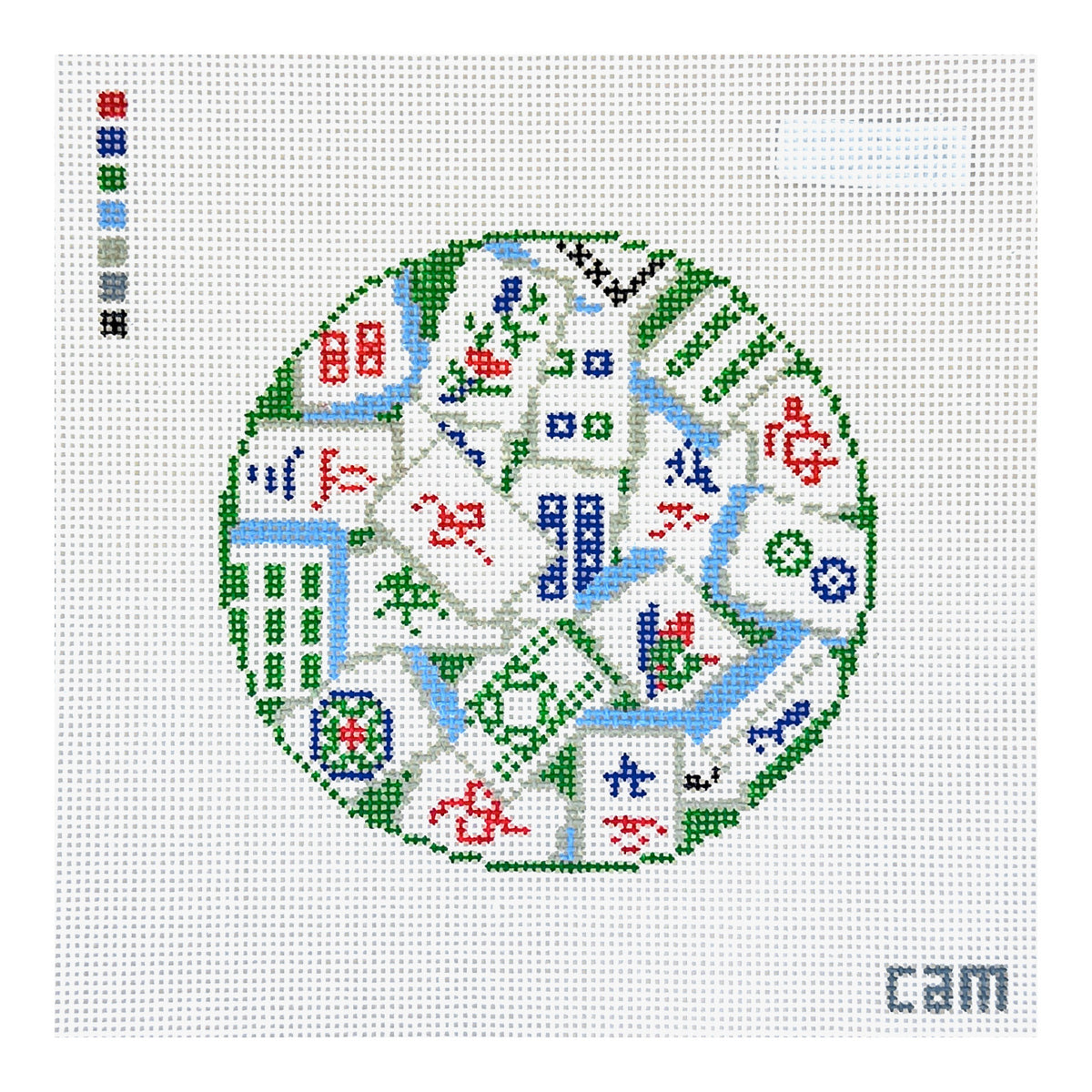 CAM Designs Mahjong Tiles Needlepoint Canvas