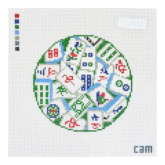 CAM Designs Mahjong Tiles Needlepoint Canvas