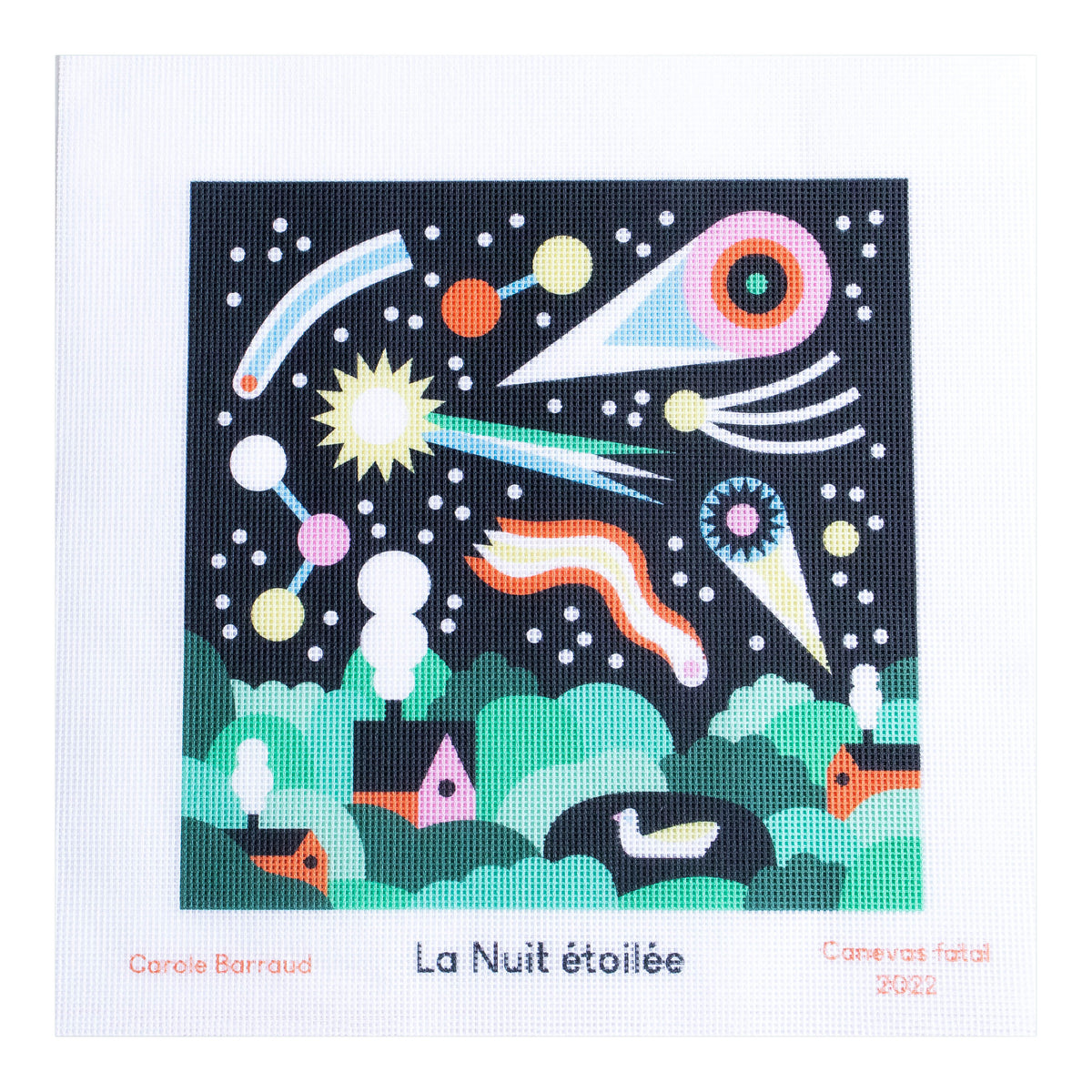 Canevas Fatal Carole Barraud La Nuit étoilée Needlepoint Canvas