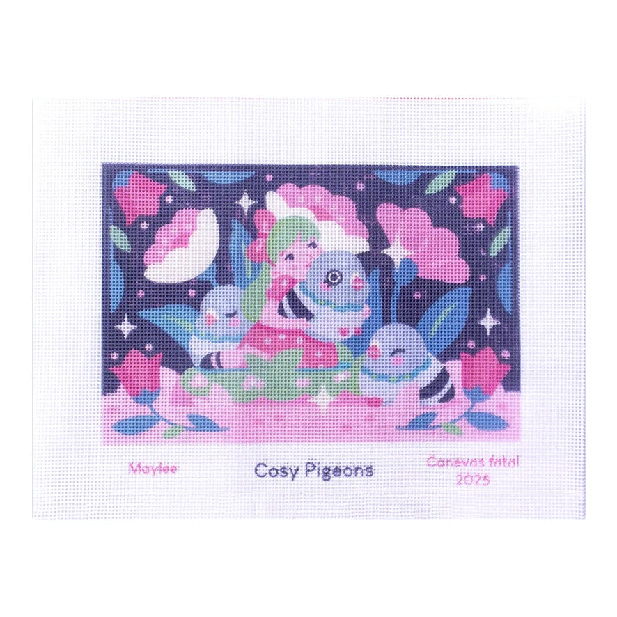 Canevas Fatal Maylee Cosy Pigeons Needlepoint Canvas