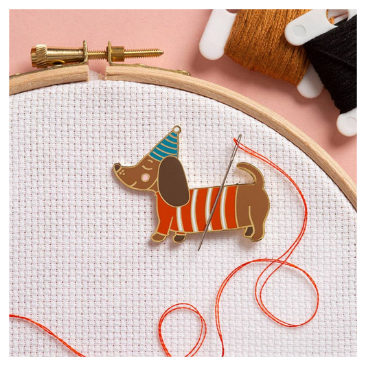 Caterpillar Cross Stitch Sausage Dog Dachshund Needle Minder