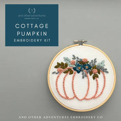 And Other Adventures Embroidery Co Cottage Pumpkin Embroidery Kit