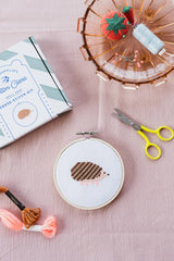 Cotton Clara Craft Kits & Supplies Hedgehog Cross Stitch Kit