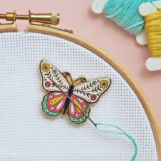 Caterpillar Cross Stitch Butterfly Magnetic Needle Minder
