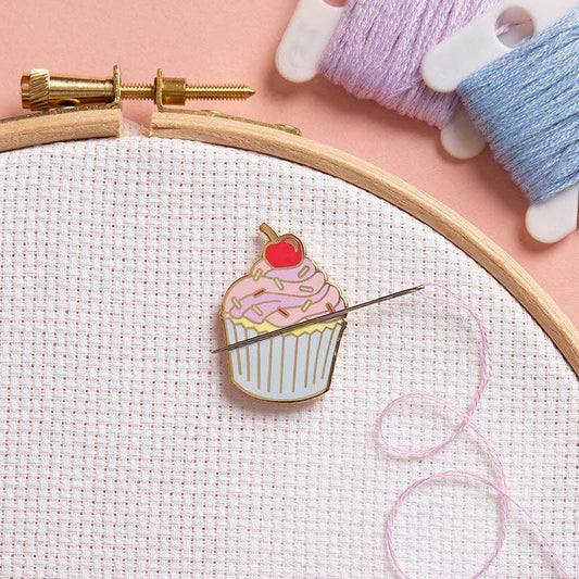 Caterpillar Cross Stitch Cupcake Needle Minder