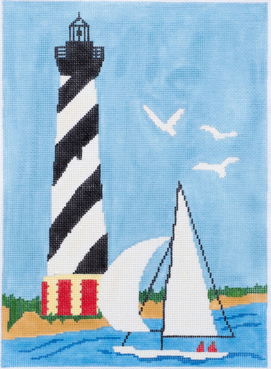 Changing Woman Designs Cape Hatteras Lighthouse Needlepoint Canvas