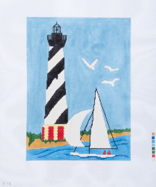 Changing Woman Designs Cape Hatteras Lighthouse Needlepoint Canvas