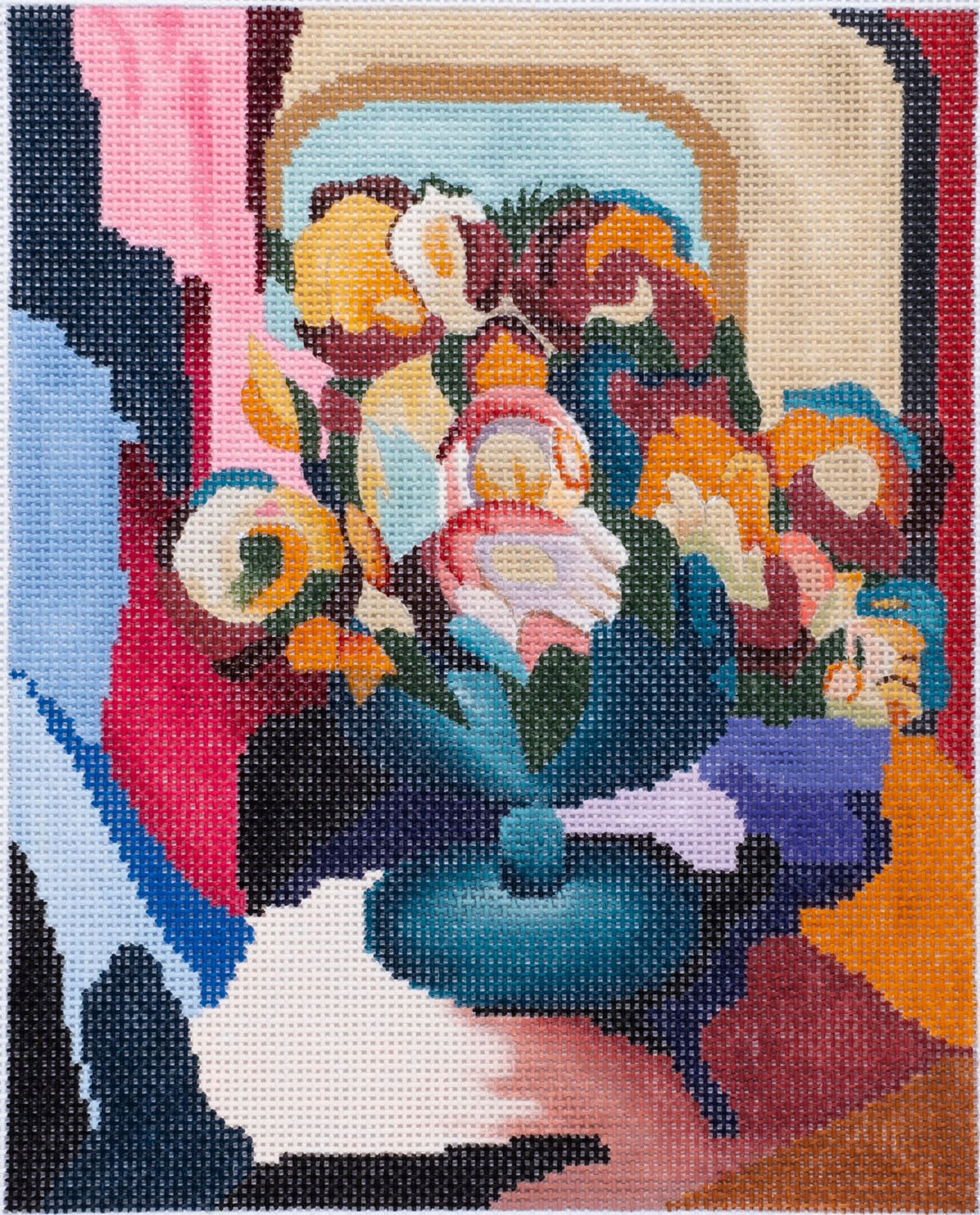 Changing Woman Designs Hood Floral Still Life Needlepoint Canvas