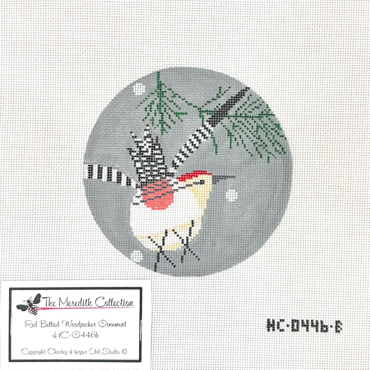 Charley Harper Red Bellied Woodpecker Needlepoint Canvas