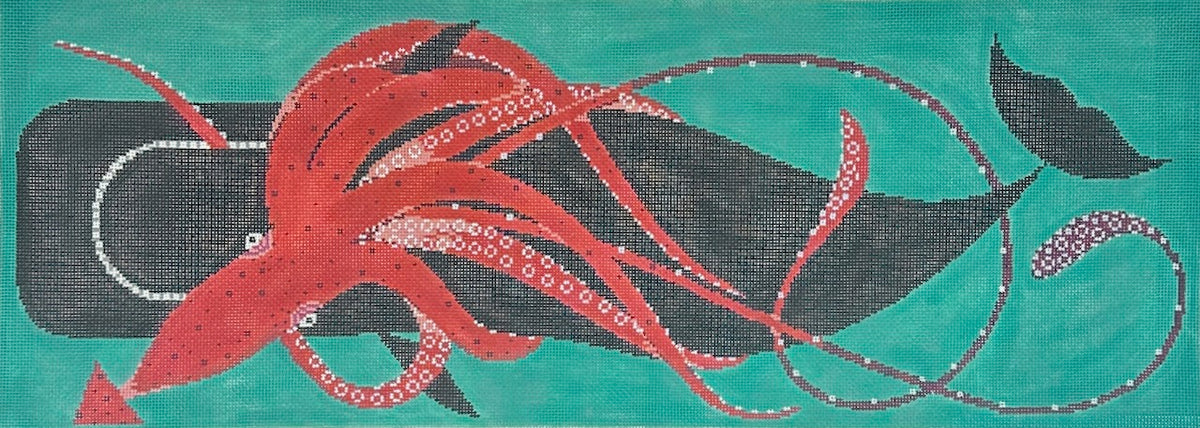 Charley Harper Squid and Whale Needlepoint Canvas
