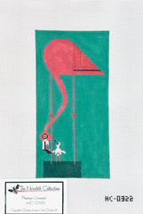Charley Harper Flamingo Needlepoint Canvas