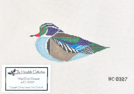 Charley Harper Wood Duck Ornament Needlepoint Canvas