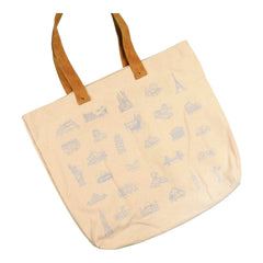 Chasing Threads Stitch The World Bucket List Tote Bag Embroidery Kit