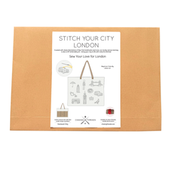 Chasing Threads Stitch Your City London Tote Bag Embroidery Kit