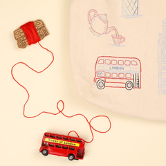 Chasing Threads Stitch Your City London Tote Bag Embroidery Kit