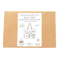Chasing Threads Stitch Your City New York City Tote Bag Embroidery Kit