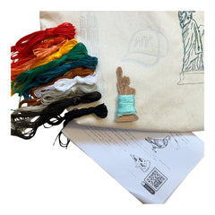 Chasing Threads Stitch Your City New York City Tote Bag Embroidery Kit